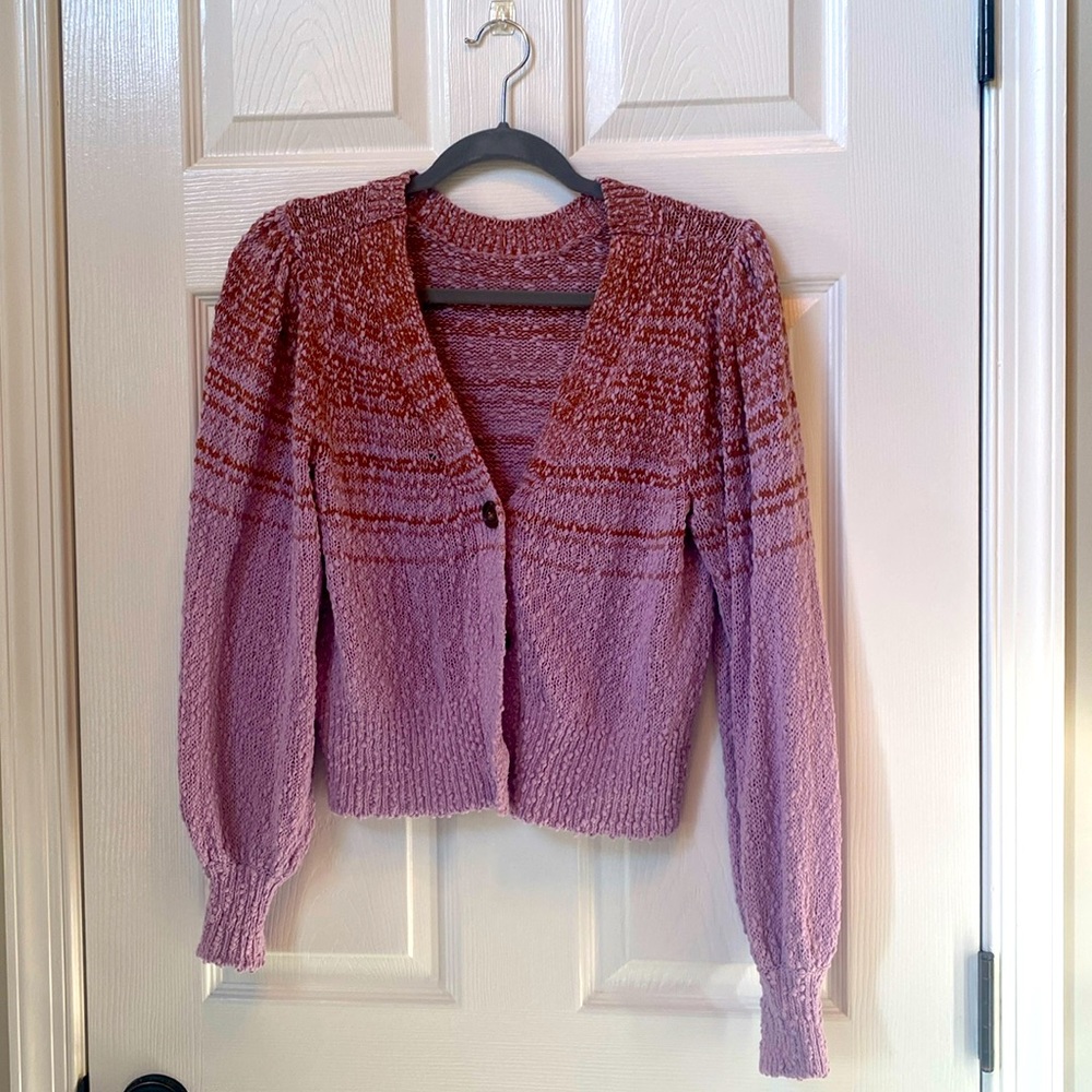 J.Crew Reversible space dyed cardigan sweater size Small.